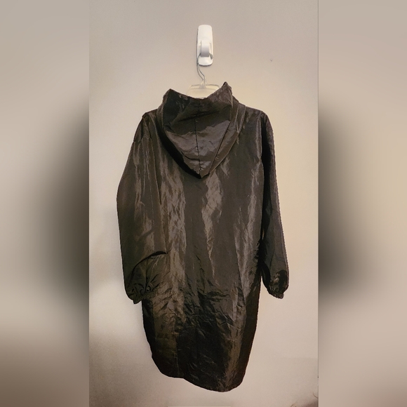 NWT PLT PrettyLittleThing Black Longline Windbreaker Size 6 - Picture 12 of 16